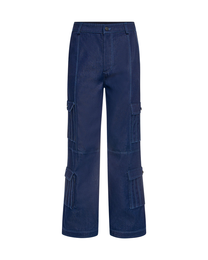 The Attico Fern Cargo Jeans in Blue | Lyst